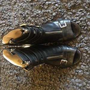 Michael Kors Black & Silver Heel Bootie